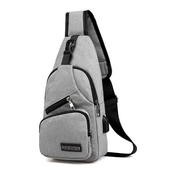 Bolsa De Pecho Para Hombres De Gran Capacidad Unisex Estilo Deportivo Al Aire Libre Moda Casual Cruzada Monedero De Hombro Pequeño - 1