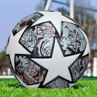 Balón De Fútbol Unisex Tamaño 5 Duradero Suturado Máquina Construcción De Cuero PU Resistente Al Desgaste Ideal Para Diversión Familiar Y Competencias - details 0