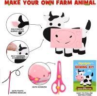 Kit De Artesanía De Costura Con Animales De Granja Para Niñas Y Niños Kit Educativo De Costura DIY De Feltro Para Niños Y Niñas - details 7
