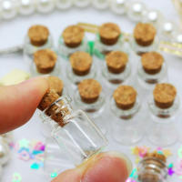 50pcs Botellas De Vidrio Mini DIY Con Tapa De Madera Para Mensajes En Mar Adentro Jars Pequeños Para Decoración Y Manualidades 13x18mm - details 2