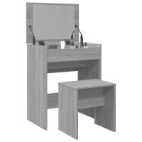 vidaXL Tocador con taburete 60x40x113,5 cm en color Blanco/Gris sonoma/Gris hormigón y más | cómodas modernas ergonómicas para comedor cocina salón hogar - details 1
