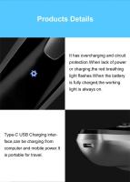 ENCHEN máquina de afeitar eléctrica Blackstone para hombre, afeitadora rotativa con cuchilla flotante 3D, lavable, recargable por USB, tipo C, PLATA - details 9