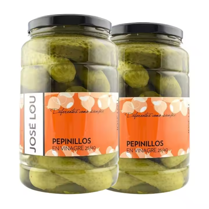 Pepinillos en vinagre José Lou 1400 g pack de 2 - 1