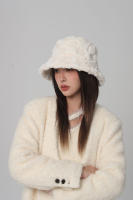 Gorro De Loro De Peluche Con Estampado De Leopardo Para Mujer Gorro De Pescador Redondo Suave Cálido Grueso De Otoño Invierno Para Esquiar - details 2