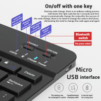 Teclado Bluetooth Inalámbrico EMTRA Con Ratón Para IOS Android Windows Compatible Con iPad Air Mini pro Tabla De Tablet Incluido - details 15