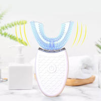 Cepillo De Dientes Eléctrico Ultrasonido Inalámbrico Para Adultos En U Con Carga Silicona Impermeable Vibración 360 Grados - details 1