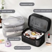 Bolso De Viaje Para Maquillaje Y Artículos De Higiene Personal De Mujer Organizador Transparente De Malla PVC Para Cosméticos Y Toallitas - details 4