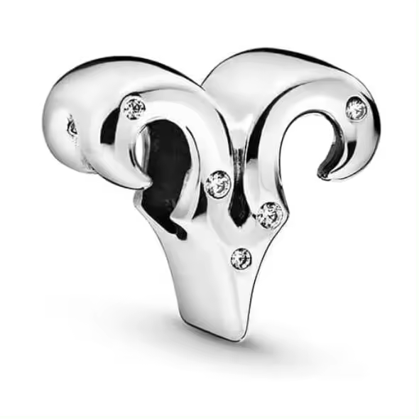 Pandora Moments Plata esterlina de las mujeres Sparkling Aries Charm Zodiac, con regalo original Caja de. - 1