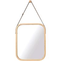 STARLEY Espejo bambu rectangular 41x33cm correa cuero - details 0