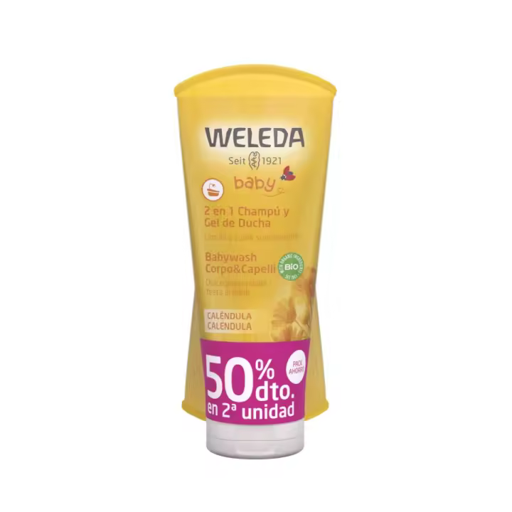 Weleda Duplo Champú y Gel de Ducha Caléndula 50% Dto 2ª Unidad - 1