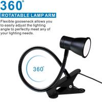 Lámpara De Lectura LED Para Mesa Con Clip Luz Flexible Para Libros Ajustable Brillo Iluminación Nocturna Para Estudio - details 3