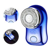 Afeitadora Eléctrica Portátil Para Hombres Mini Con Pantalla Digital Y Carga USB Uso Seco/Octogonal Apto Para Viajes - details 3