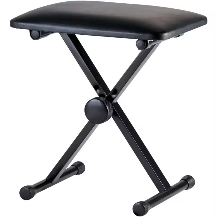 ROCKSTAR MUSIC - Banqueta para Teclado Ajustable y Plegable con Asiento Cómodo - 1
