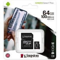 Kingston Tarjeta de Memoria Micro SD, Canvas Plus 32GB, 64GB, 128GB, 256GB o 512GB. Para teléfonos móviles, cámara fotográfica Nintendo Switch Clase 10 y velocidad de lectura de 100 MB/S. Tipo MicroSDHC y MicroSDXC - details 1