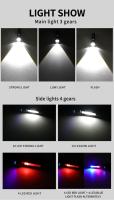 Linterna LED Potente XHP50 Impermeable Con Luz Lateral Y 7 Modos Recargable Por USB Y Zoom Para Camping Y Pesca - details 4