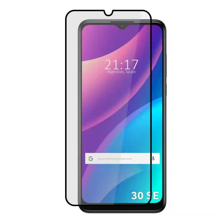Protector Cristal Templado Completo 5D Full Glue Negro para TCL 30 SE / 30E / 306 Vidrio - 1