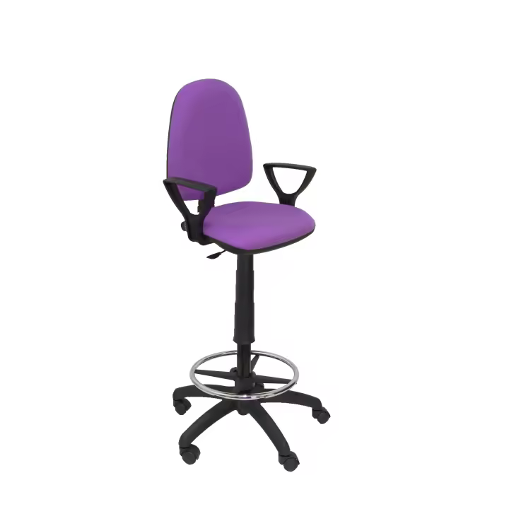 Piqueras Y Crespo Taburete Ayna Bali Lila con Brazos Fijos Ergonómico y Regulable en Altura - 1