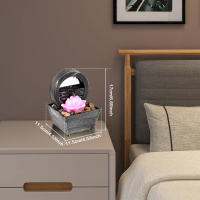 Fuente De Mesa Relajante Para Interiores Con Luz Y Operada Por USB/Batería Fuente De Agua Para Decoración De Escritorio Estilo Pastoral EU Plug - details 14