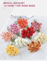 Bouquet De Rosas Rosa De 24CM Decoración Para El Hogar Propiedades Fotográficas Guía De Carretera Para Boda Flores Artificiales - details 0