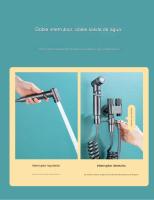 Top-Ducha higiénica para baño, grifo de bidé, válvula de ángulo de doble salida, cabezal de ducha, rociador de inodoro-TOP - details 5