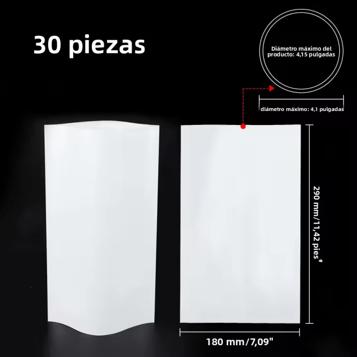 30pcs Bolsas De Shrink Wrap Para Sublimación Blanco 7x11.4 Pulgadas Film De Transferencia De Calor Para Tazas Vajillas Y Tumblers Vacíos - 1