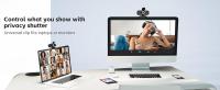 Cámara web de video Full HD 1080P 2026 NUEVO, cancelación de ruido, cubierta de privacidad, lente gran angular, corrección de luz automática, cámara web USB Plug & Play para laptop, computadora de - details 3