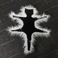 Alfombra De Navidad Divertida Con Luz De Gato Frito Decoración De Piso Tamaño Estándar Material De Tela Alfombra De Fiesta De Navidad - details 4
