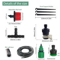 Kit De Riego Por Aspersión Micro 15M-25M Para Jardín Y Estufa Con Sistemas De Riego Automático Y Regulador Ajustable 4/7'' Material Plástico - details 1