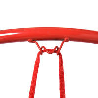 HOMCOM Canasta de Baloncesto de Pared Ø46 cm Aro de Baloncesto con Red de Baloncesto Marco Metálico y 12 Ganchos para Interior y Exterior Rojo - details 5