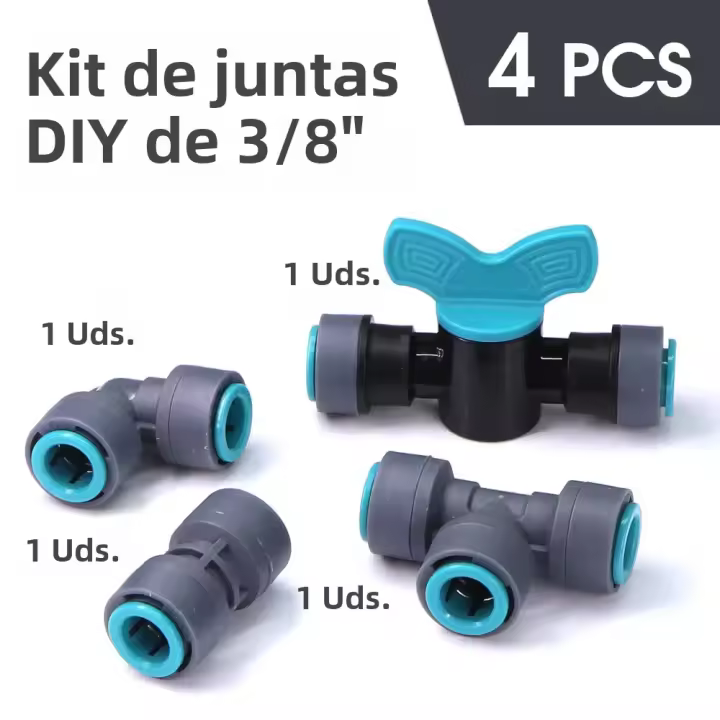 Sistema De Rociado De Enfriamiento 360° 3/8" 9/12mm Con Rojellador De 0.6mm Para Jardín Y Riego Exterior Conductor De Goma Sellado - 1