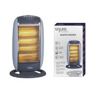 SPARK - CALEFACTOR DE 1600W 4 TUBOS DE CUARZO INDEPENDIENTES POTENCIA REGULABLE SILENCIOSO, ECOLÓGICO, INTERRUPTOR DE SEGURIDAD ANTI-VUELCO INOLORO, CALOR INSTANTÁNEO, INVIERNO NAVIDAD, REGALO - details 0