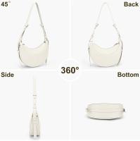Bolso de Media Luna de Piel sintética para Mujer, Bolso Hobo para albóndigas, Bolso de Mano para Mujer, Bolso Cruzado Con 2 Correñas para el hombro para Niña - details 1