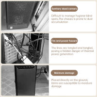 Soporte Para Torre De Computadora De Escritorio De Gruesa Base Con Ruedas Y Ventilación Para Jugadores Estilo De Instalación En Piso - details 5