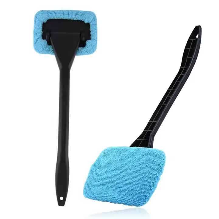Cepillo De Limpieza Para Parabrisas Del Coche Con Mango Largo Herramienta De Limpieza Doméstica Eliminación De Polvo Y Niebla Para Ventanas Delanteras - 1