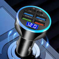 Cargador De Coche LED 6 Puertos 66W USB Carga Rápida PD QC3.0 Con Pantalla Adaptador Tipo C Para iPhone Samsung Xiaomi - details 6