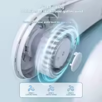 Ventilador De Cuello Colgante Sin Hojas, Mini Ventilador Portátil Usb, Súper Fuerte Viento, Silencioso Viento Natural, Recargable - details 1