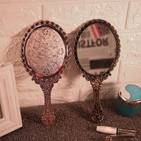 Espejo De Maquillaje Portátil Vintage 1Pcs Oval round Noble Restauración Moda Antigua Herramienta De Belleza Para Viajes - details 3