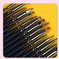 Cepillo Profesional Para Uñas Con Tapa Para Manicura Y Pintura De Uñas Herramientas De Decoración De Arte De Cuchara De Acrílico Tamaño Único Material Madera - details 10