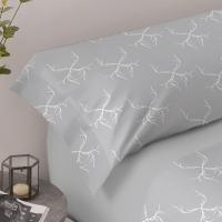 CARPE DIEM Juego de Sábanas ORNAMENTA Gris 100% Microfibra | Encimera + Bajera Ajustable + Funda de Almohada | Cama 90, 105, 135, 150 y 150 cm con 2 Almohadas - details 0
