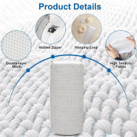 Bolsa De Limpieza De Zapatos Duradera Con Fuertes Cremalleras Ideal Para Lavado De Zapatos En Máquina De Lavar Ropa Bolsa De Lavandería Doméstica - details 1