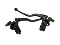 Manillar De Aluminio Negro Para Motocicleta Y ATV Con Palanca De Embrague Y Freno Cable Delantero Braido Accesorios De Motocross - details 5