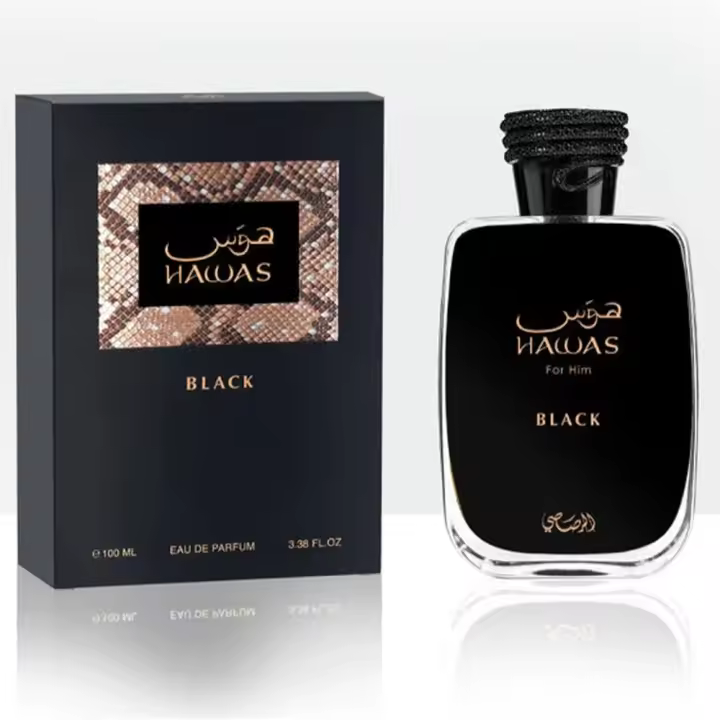 Rasasi Hawas Black Eau de Parfum 100ml | Perfume Masculino Intenso y Elegante con Notas Amaderadas y Frescas - 1