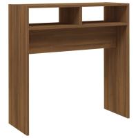 vidaXL Mesa consola madera de ingeniería 78x30x80 cm Blanco, Negro, Roble Sonoma Mesa de sofá Mesa de Entrada para Salón Consola de Entrada Mueble Recibidor Mesita Mesa auxiliar Salon - details 3