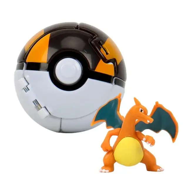Figura De Acción Pokemon Bola Elf Pokémon Con Pikachu Charizard Blastoise Mewtwo Variante De Pokeball Juguete De Modelado Regalo Para Niños Y Adultos - 1
