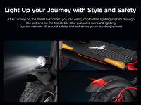 Scooter eléctrico OBARTER G10, motor dual 2*1200W, batería de 48V 20Ah, neumáticos todoterreno de 10 pulgadas, velocidad máxima de 65 km/h, alcance máximo de 65, freno de disco hidráulico, activación NFC - Negro - details 6