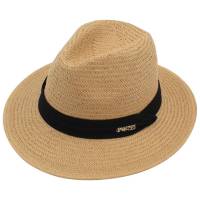 Kebedo Moda Sombrero de Paja para Hombre Mujer Estilo Panamá, Sombrero de Verano con cinta decorativa para Playa, Piscina, Vacaciones, Montaña, Fiesta y Viaje, Diseño de ala Ancha Protección Solar, Talla Única ajustable Unisex Adulto - details 1