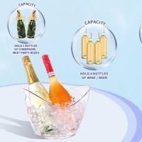 Cubeta De Hielo Transparente Con 2 Cucharas Y Mango Gran Cubeta De Refrescos Para Vino Y Champán Suministros Para Bar Para Reuniones Familiares - details 9