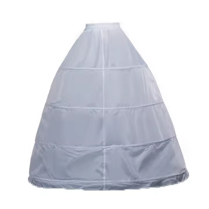 Nueva Llegada De Enagua De Encaje Con 4 Aros Para Vestido De Boda Jupon Mariage Halka Rockabilly Con Tulle Material De Poliéster - 1