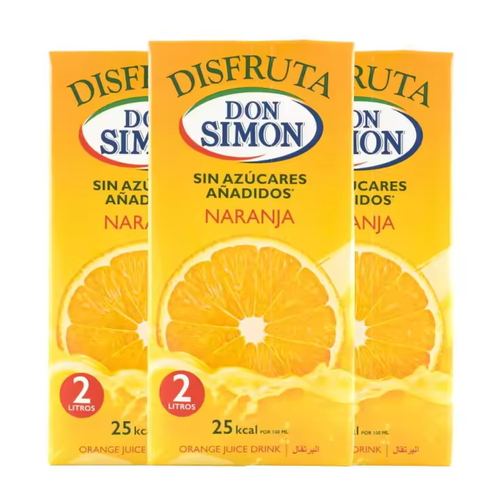 Néctar de naranja sin azúcar Don Simón 2 litros pack de 3 bricks - 1