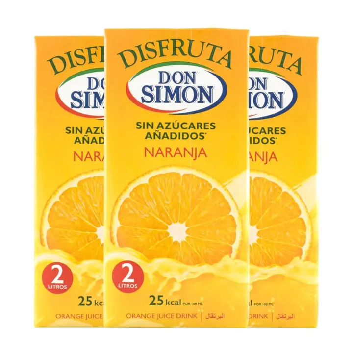 Néctar de naranja sin azúcar Don Simón 2 litros pack de 3 bricks - 1